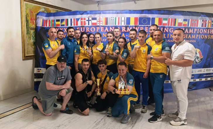 УКРАЇНСЬКА ЗБІРНА - У ТОП-3 ЄВРО З АРМРЕСТЛІНГУ