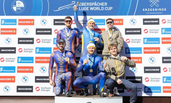 МАНДЗІЙ, МАРЦІНОВСЬКИЙ ТА БАБУРА - ПЕРЕМОЖЦІ КУБКА НАЦІЙ ЗІ САННОГО СПОРТУ