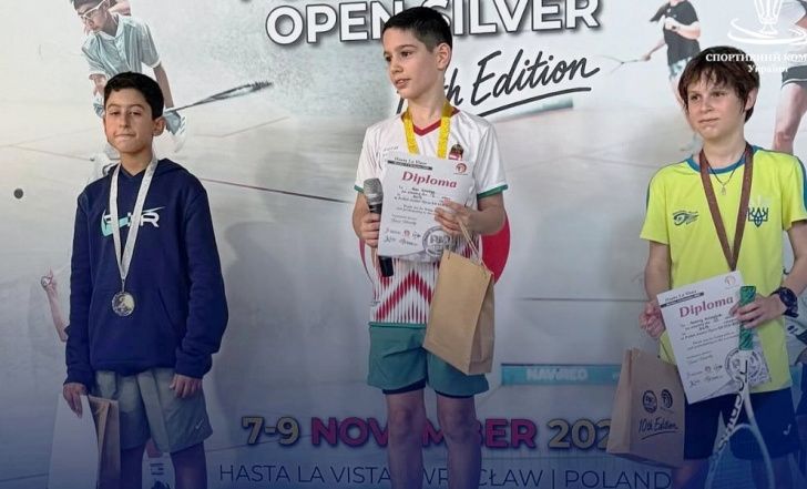 ІЗ БРОНЗОЮ ТУРНІРУ ЗІ СКВОШУ В ПОЛЬЩІ - ЮНИЙ УКРАЇНЕЦЬ